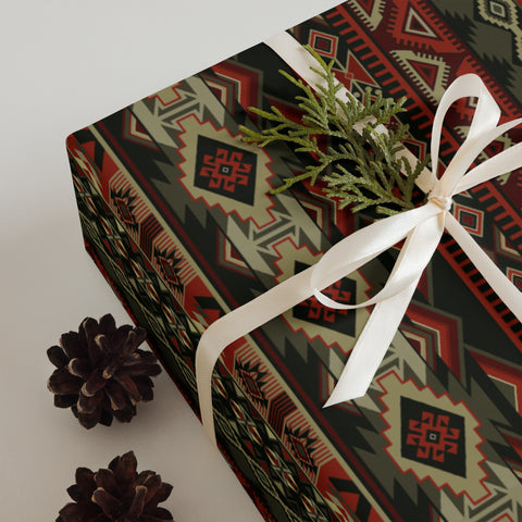 Indigenous Designer Gift Wrap - Teton - Native American Pattern Wrapping Paper