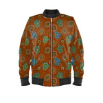 Beadwork Turtle Island - Earth Tones - Men's Designer Bomber Jacket