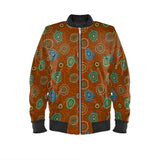 Beadwork Turtle Island - Earth Tones - Men's Designer Bomber Jacket