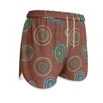 Beadwork Turtle Island - Earth Tones - Premium Women's Running Shorts