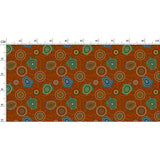 Beadwork Turtle Island - Earth Tones - Designer Fabric - Many Choices