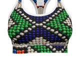 Vintage Beadwork Print - Designer Sports Bra