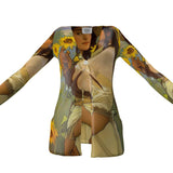 "Gizos ta Gizos" - Original Artwork by A. Foll - Luxury Ladies Cardigan With Pockets