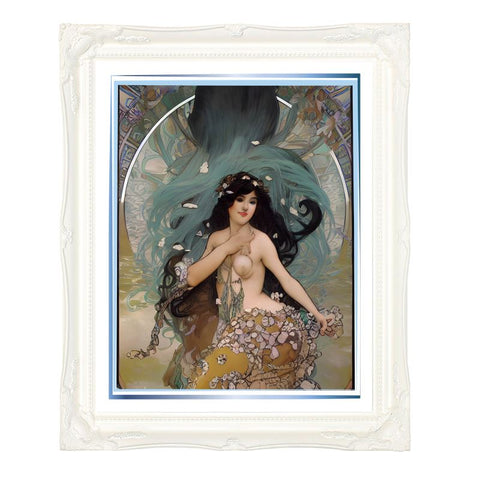 Indigenous Goddess Gang - Sedna I - Original Art by A. Foll - Ornate Frame Art Print