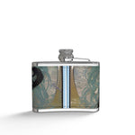 Indigenous Goddess Gang - Sedna I - Original Art by A. Foll - Leather Wrapped Groomsman Hip Flask