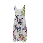 Maritime Floral - Sleeveless Designer Midge Dress