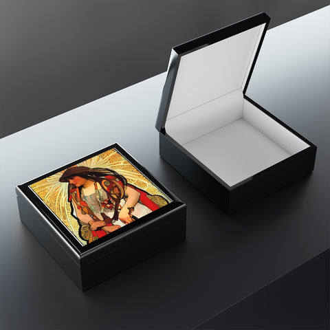Indigenous Goddess Gang - Cedar Cardinal - Art Nouveau Jewelry Box