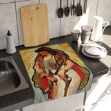 Indigenous Goddess Gang - Cedar Cardinal - Art Nouveau Tea & Kitchen Towel