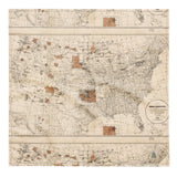 1888 Map of the Indian Reservations Within the United States and Territories - Bandana