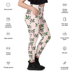 Chokecherries - Pink - Crossover Leggings with Pockets