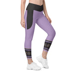 Starburst - Lilac - Crossover Leggings with Pockets