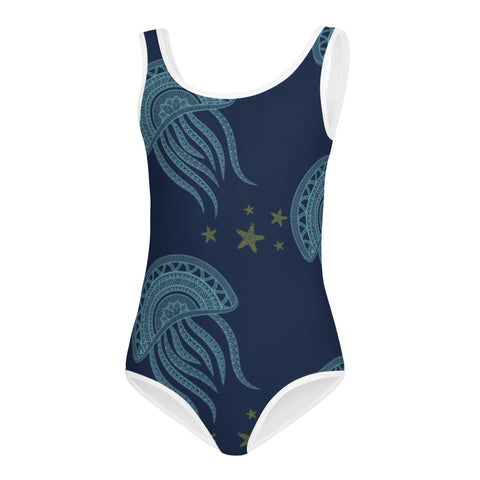 ᏩᏂᎨ ᎠᏣᏗ Tribal Jellyfish Design - Kids Swimsuit