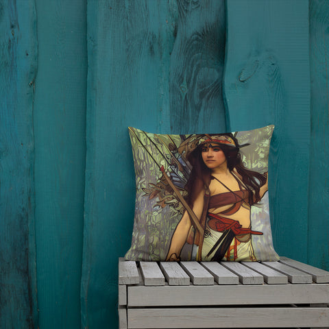 Indigenous Goddess Gang - Cayuga The Starting Place - Premium Pillow
