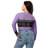 Starburst - Lilac - Long-Sleeve Crop Top