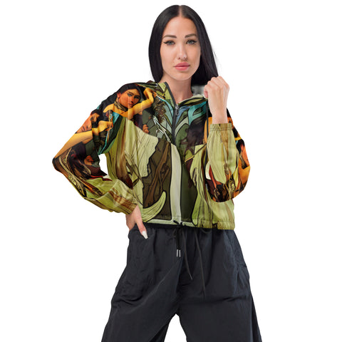 Indigenous Goddess Gang - Generosity -  Women’s cropped windbreaker