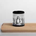 Arapaho Chief Black Coal Antique Photo Print - Black Glossy Mug