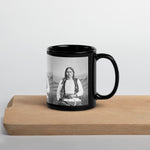 Arapaho Chief Black Coal Antique Photo Print - Black Glossy Mug