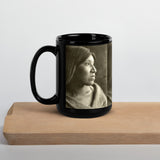 Desert Cahuilla Woman - Black Glossy Mug