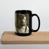 Desert Cahuilla Woman - Black Glossy Mug