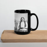 Arapaho Chief Black Coal Antique Photo Print - Black Glossy Mug