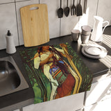 Indigenous Goddess Gang - Metea Kiss Me - Art Nouveau Tea & Kitchen Towel