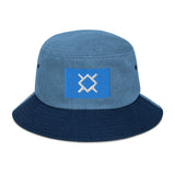 Cheyenne Flag - Denim Bucket Hat