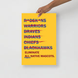 Eliminate All Native Mascots Matte Poster