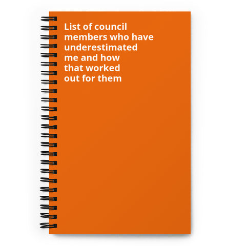 List of Council Members - Spiral notebook