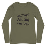 Alutiiq Whaling Petroglyph - Unisex Long Sleeve Tee